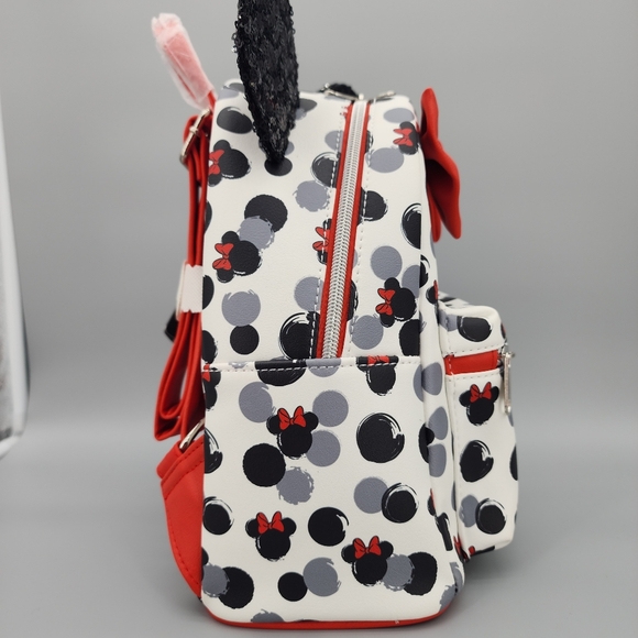 Loungefly Disney Minnie Mouse Sequin Ears Mini Backpack with wallet main image 5